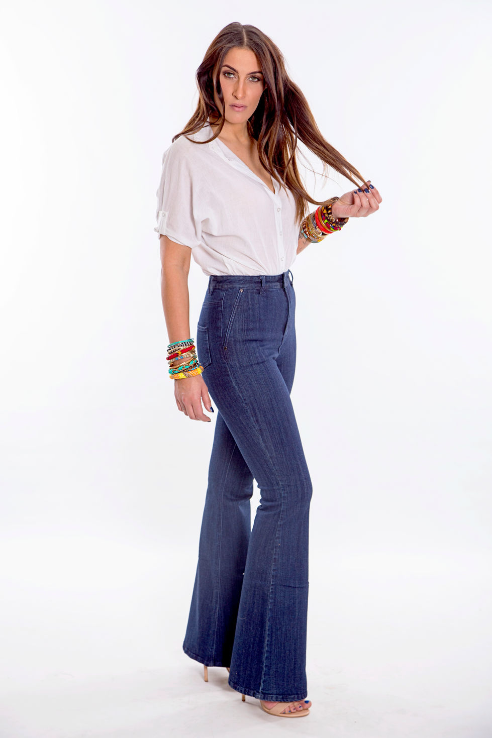 Liz Ogumbo DeniMania wide leg trousers 2