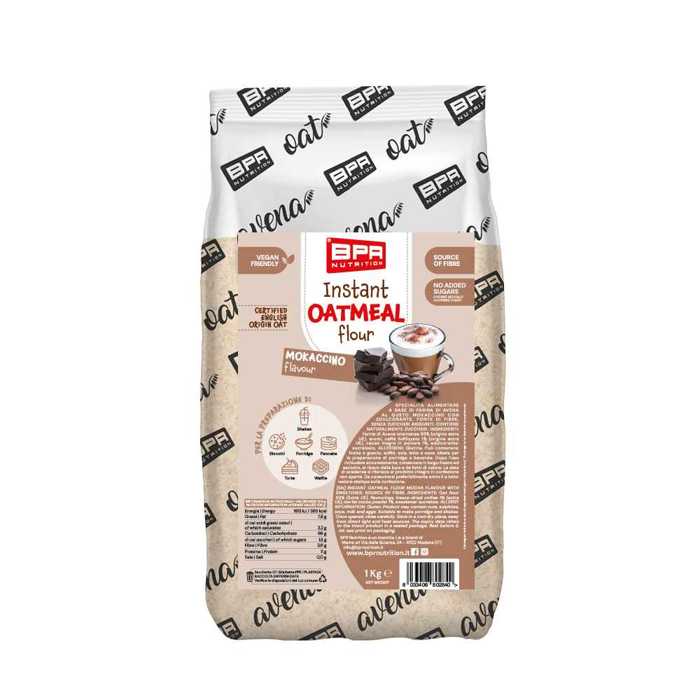 BPR NUTRITION - Instant Oatmeal Flour Mokaccino 1 Kg