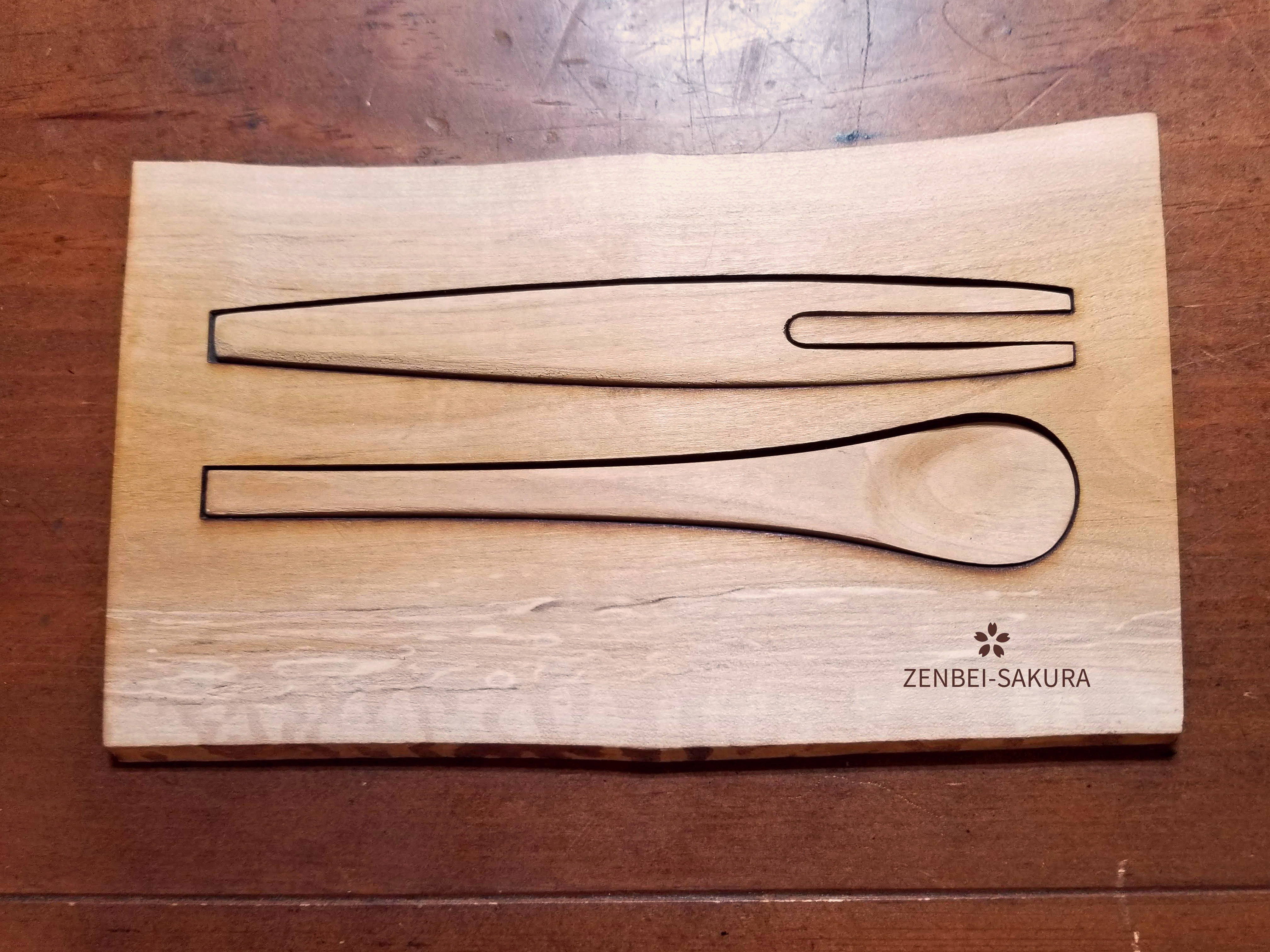 <11時の部>善兵衛桜の小さなスプーン&フォークづくりの写真(岐阜県郡上市)