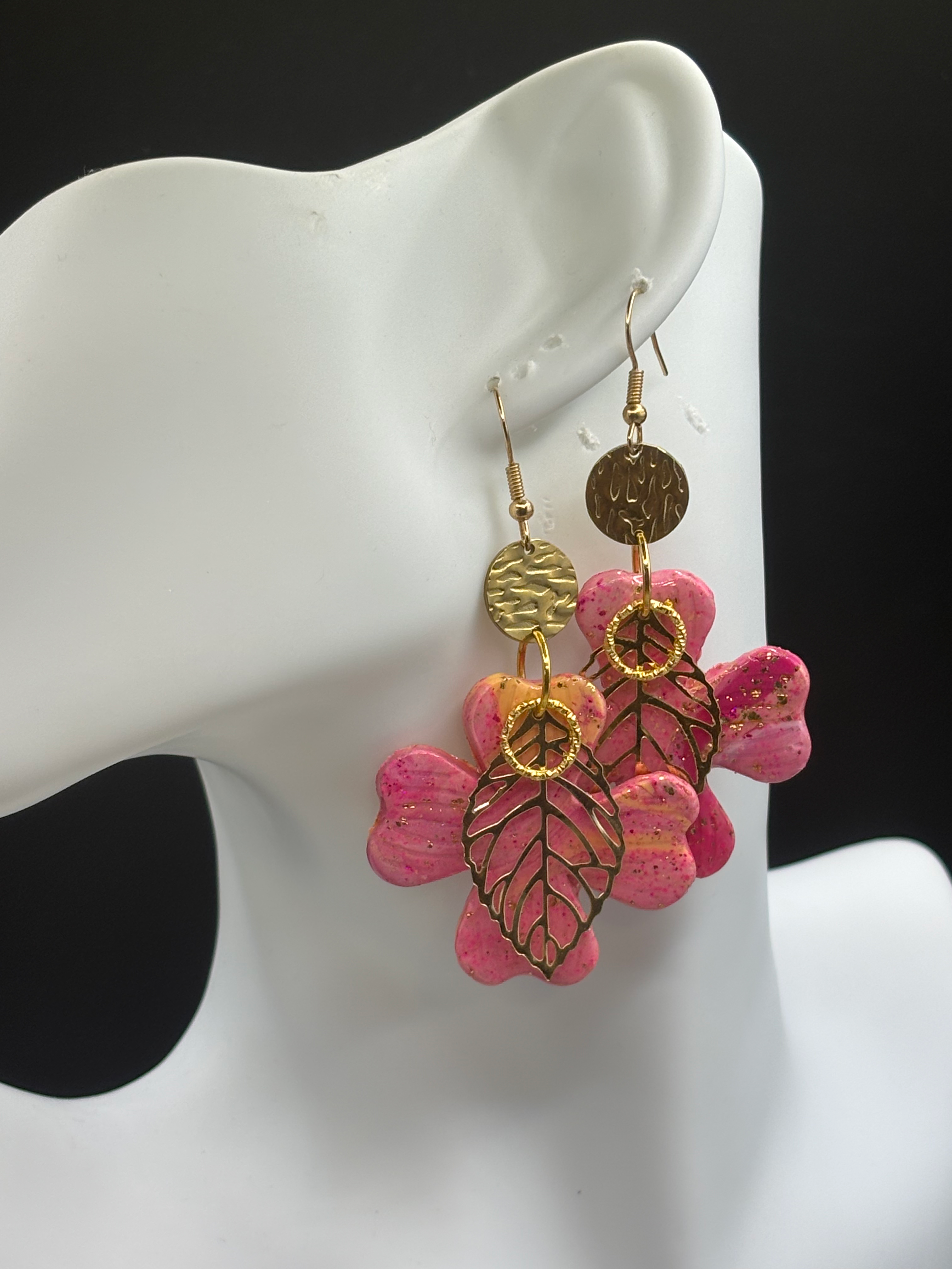 Boucles d’oreilles, fleurs