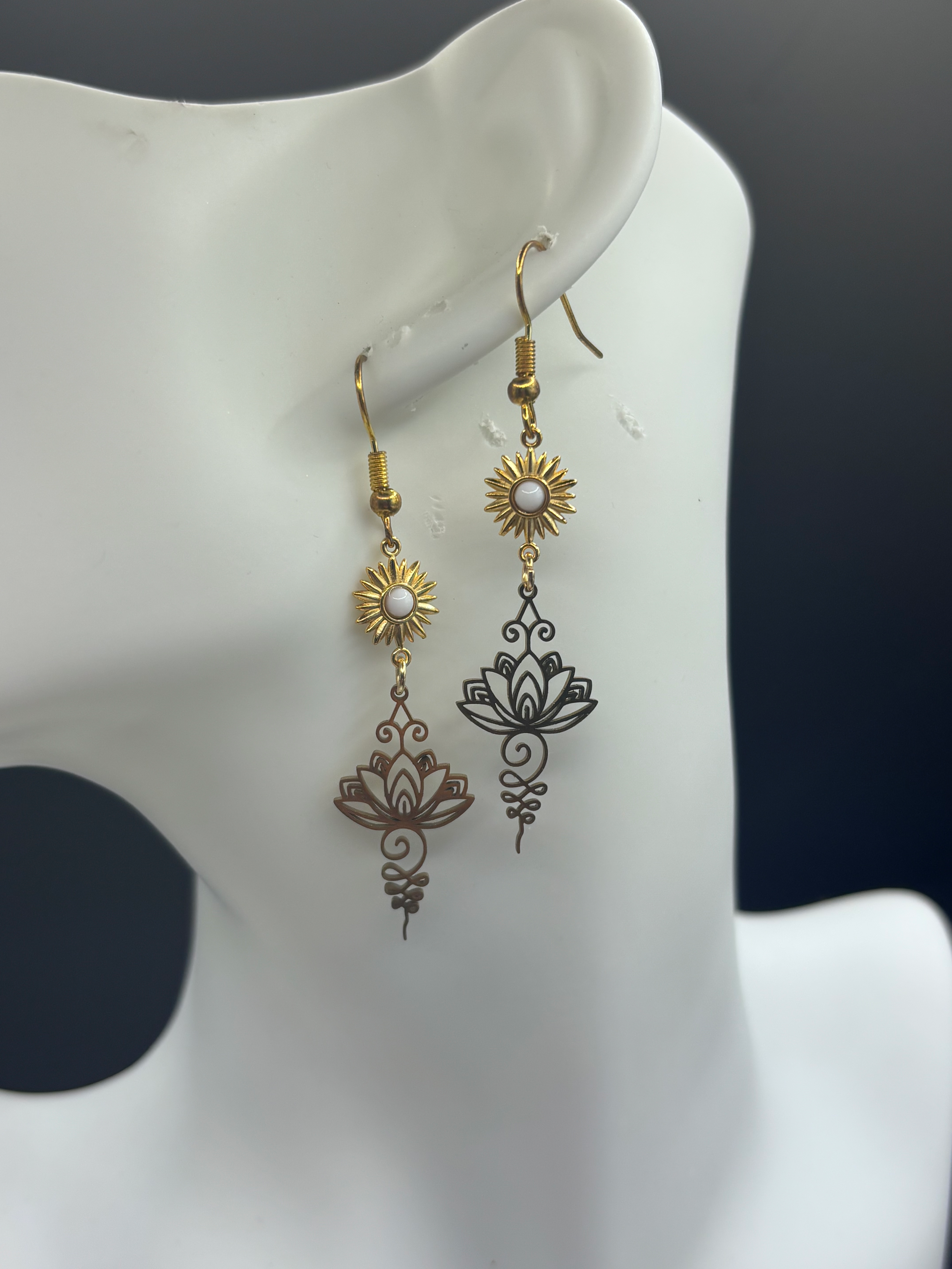 Boucles d’oreilles lotus