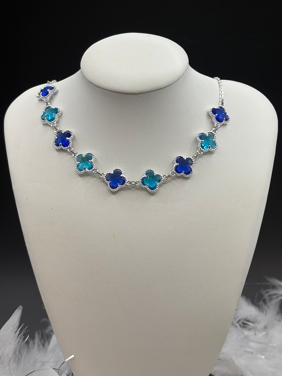 Collier turquoise et bleu