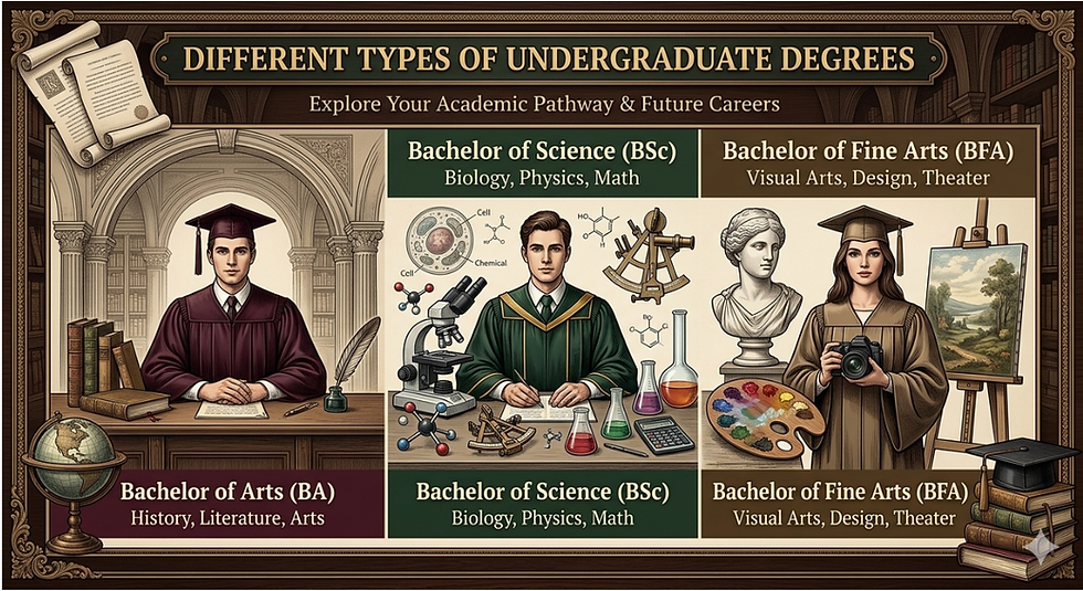 The Different Types of Undergraduate Degrees 