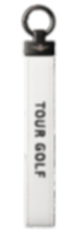 Tour Golf Leather Bag Tag Customisable Keyring White 2.png