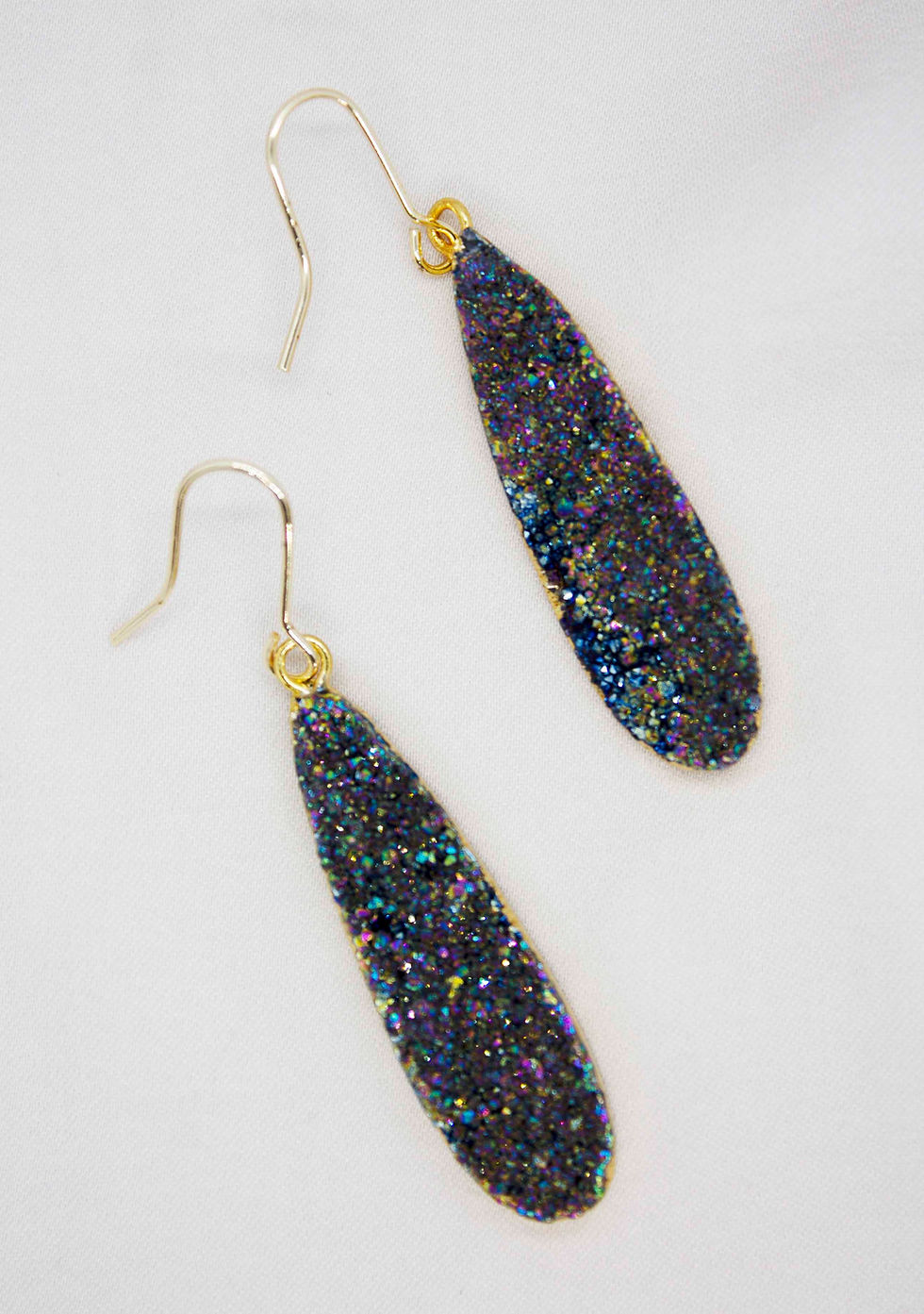 Thumbnail: Peyton Druzy Earrings - In Peacock