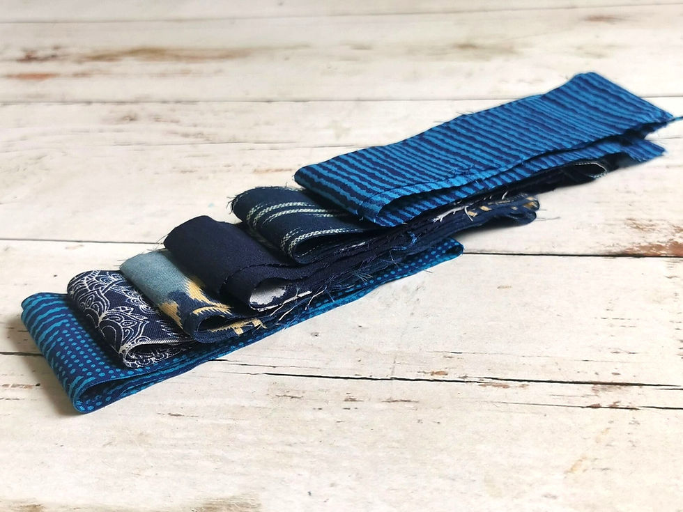 תמונה ממוזערת: רצועות בד כותנה צבעוניות