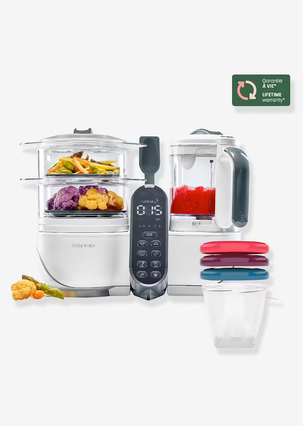 SKU134-Pack robot BABYMOOV Nutribaby et 3 Babybols - blanc
