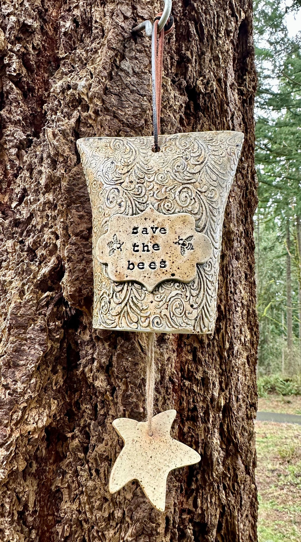 Thumbnail: Large "Save the Bees" Ceramic Garden Bell