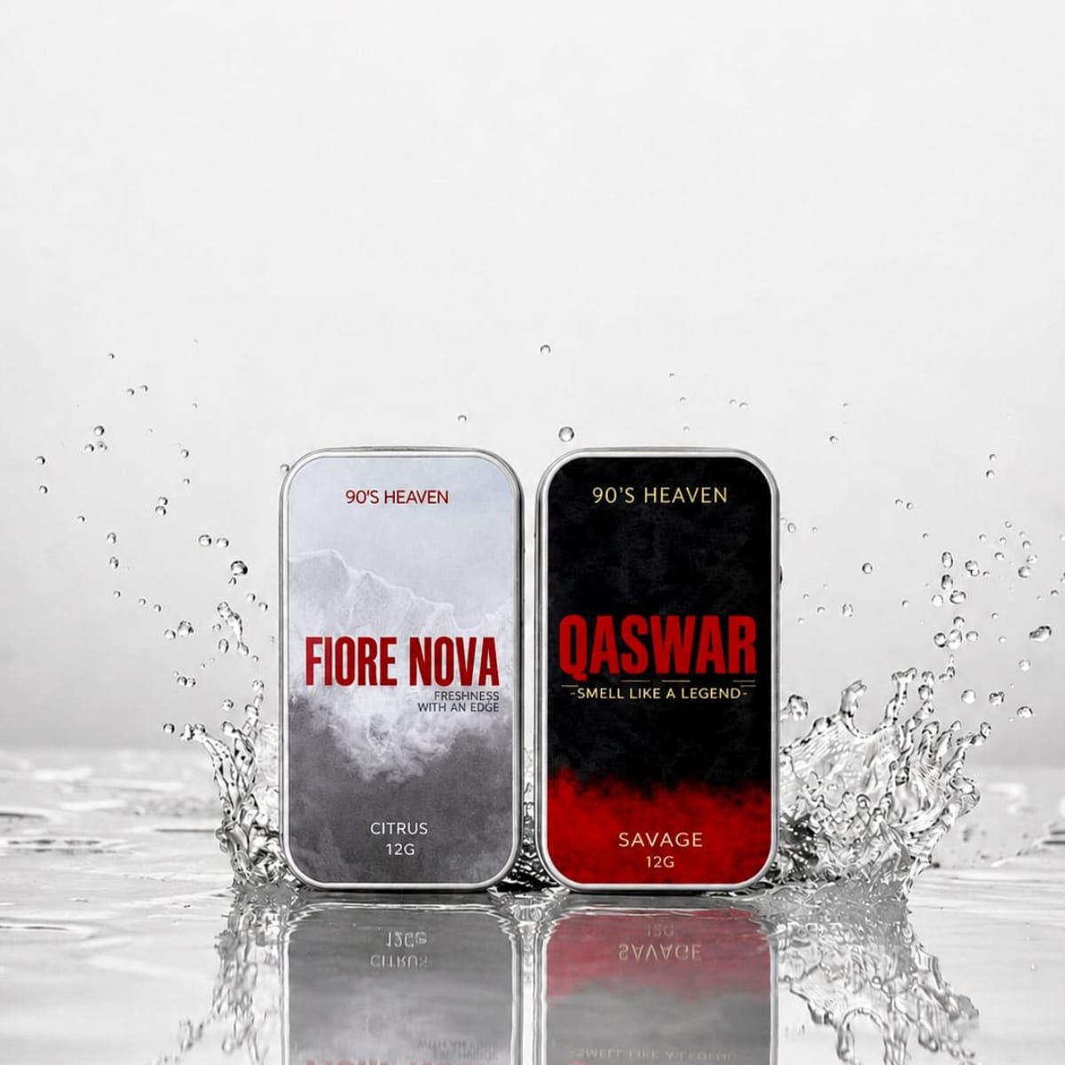 Fiore Nova & Qaswar Solid Perfume Combo – 12g Each | 90’s Heaven