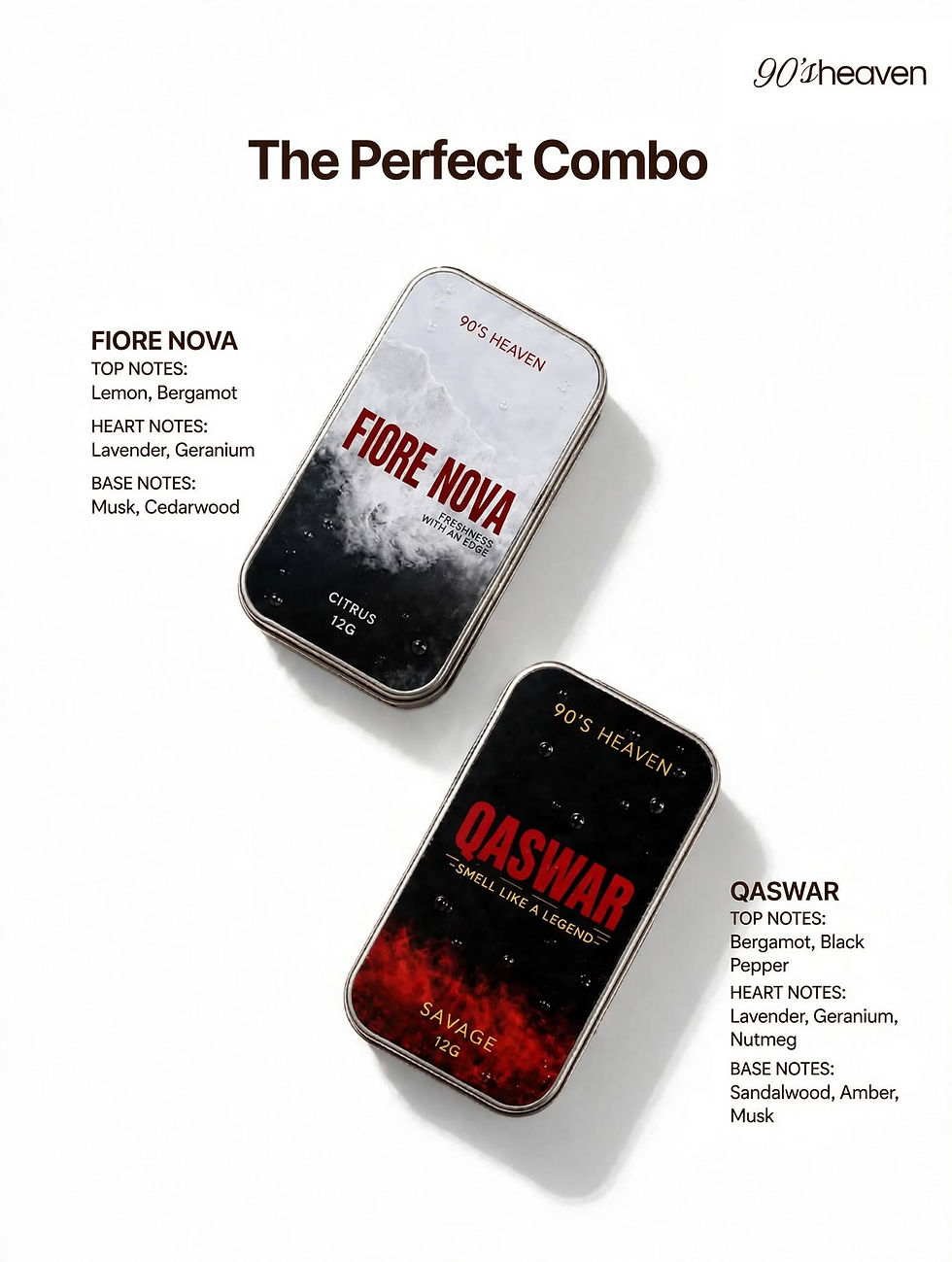 Thumbnail: Fiore Nova & Qaswar Solid Perfume Combo – 12g Each | 90’s Heaven