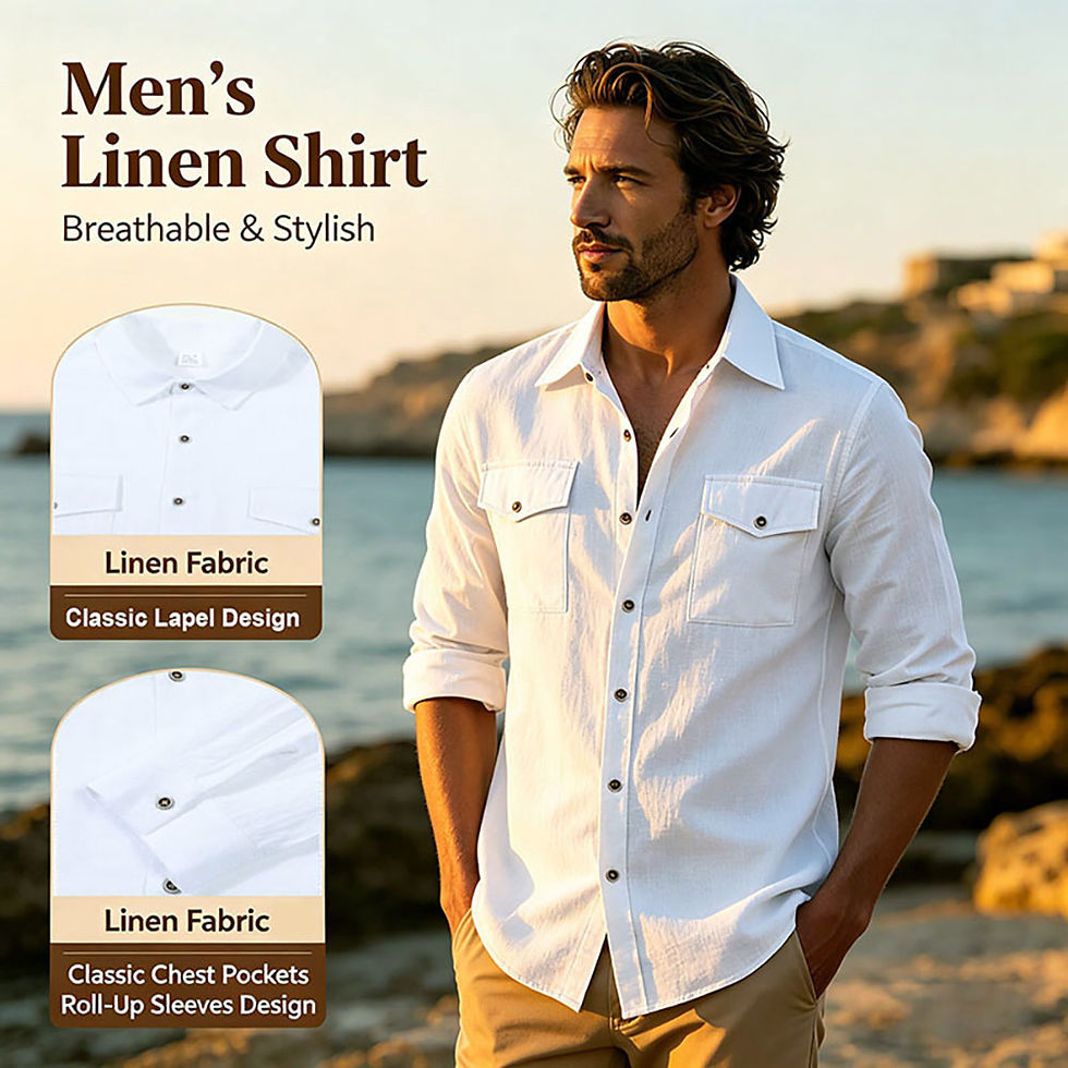 Thumbnail: Double Pocket Long Sleeve Shirt – Soft Modern Casual Elegance for Everyday Style