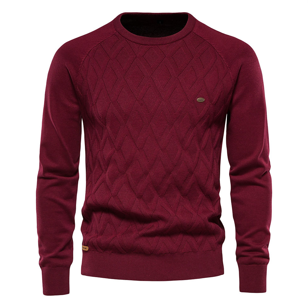 Thumbnail: Argyle Knitted Sweater – Classic Winter Elegance with Modern Comfort
