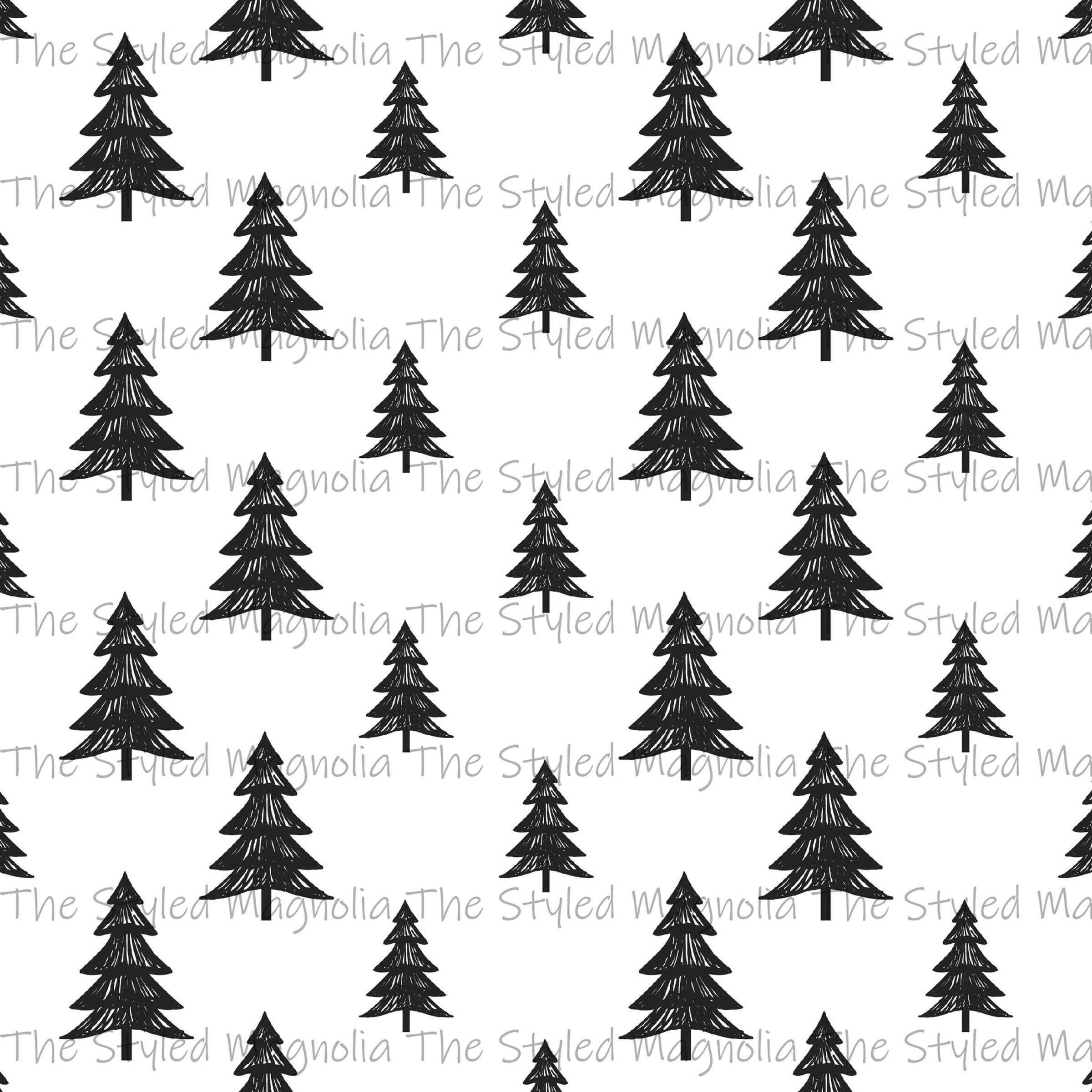 PICK-A-PRINT: MONOCHROME PINE TREES
