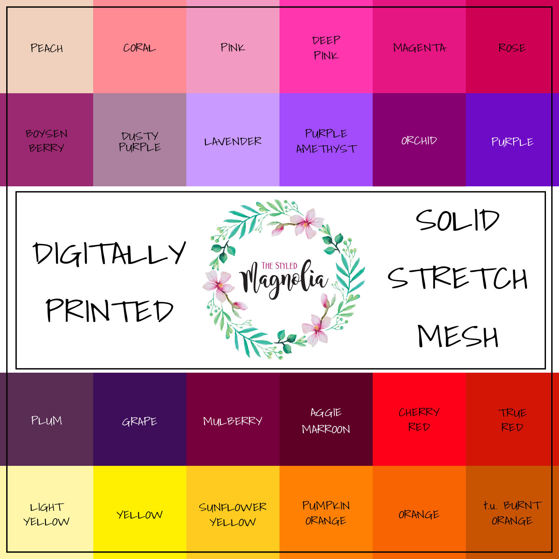 PICK-A-PRINT: DIGITALLY PRINTED SOLID STRETCH MESH