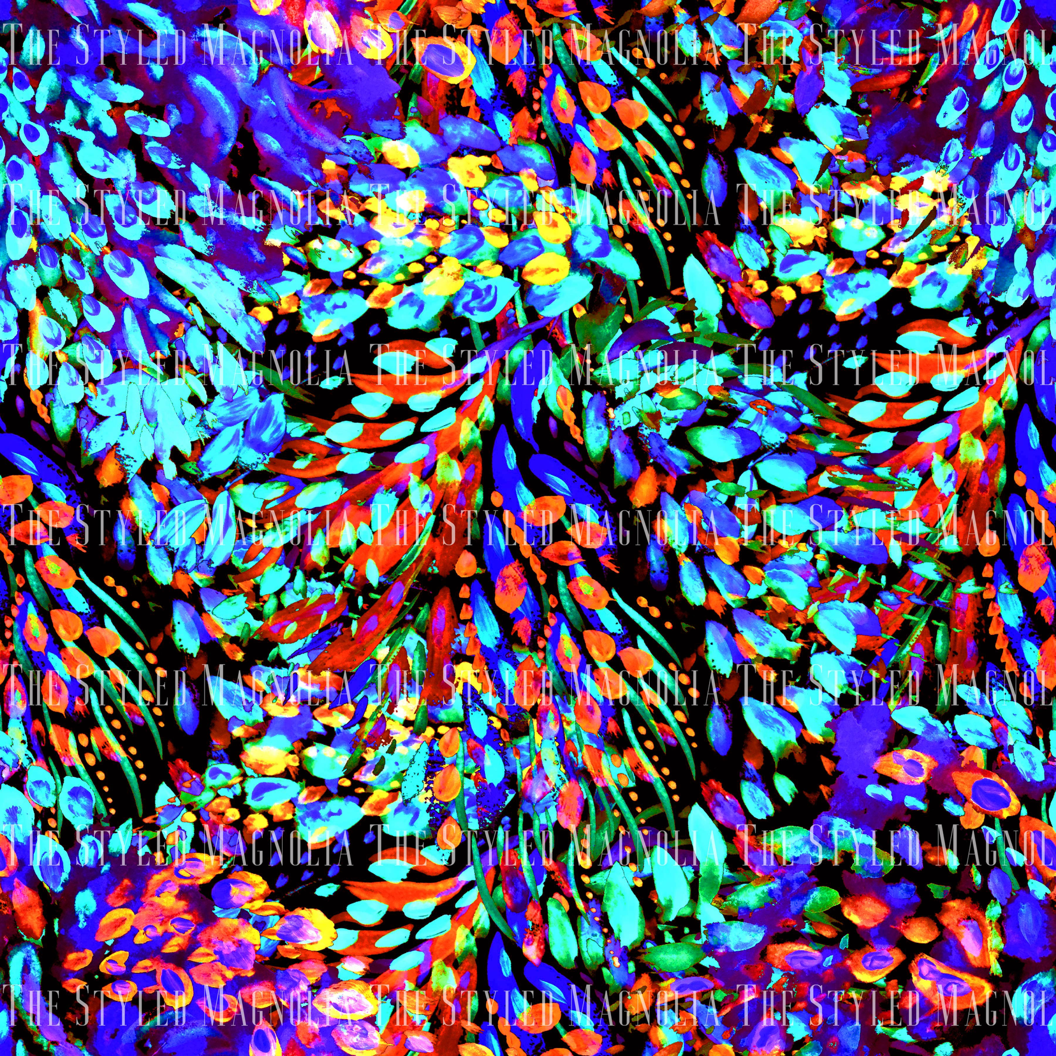 PICK-A-PRINT: FEATHERED FUSION (BLUE & MULTI-COLORED)
