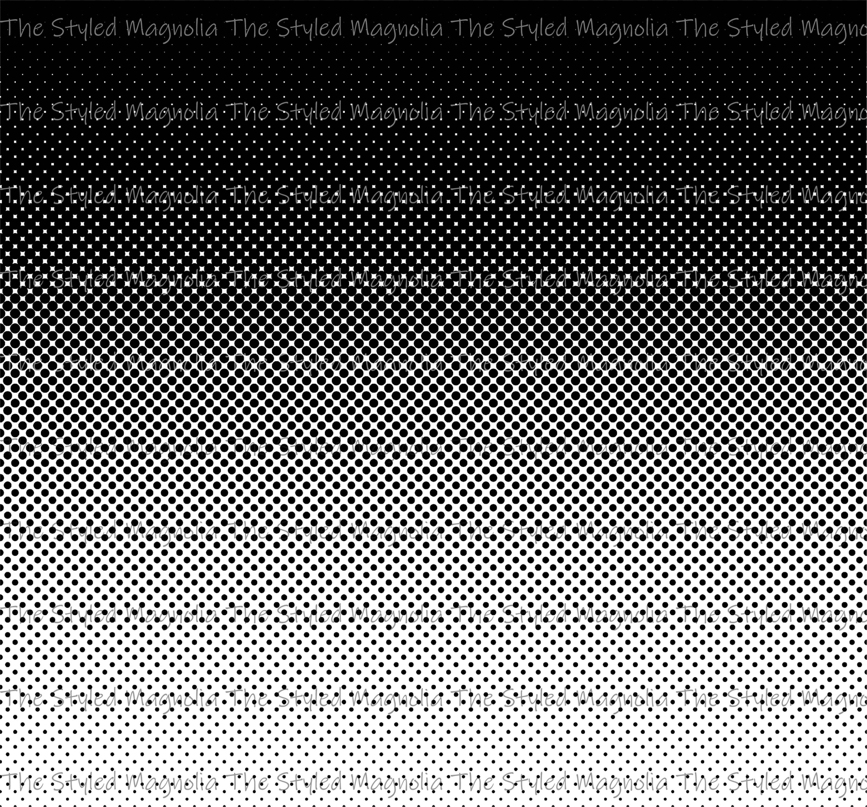 PICK-A-PRINT: GRADIENT MONOCHROME POLKA DOTS (1.5 YARD PANEL)