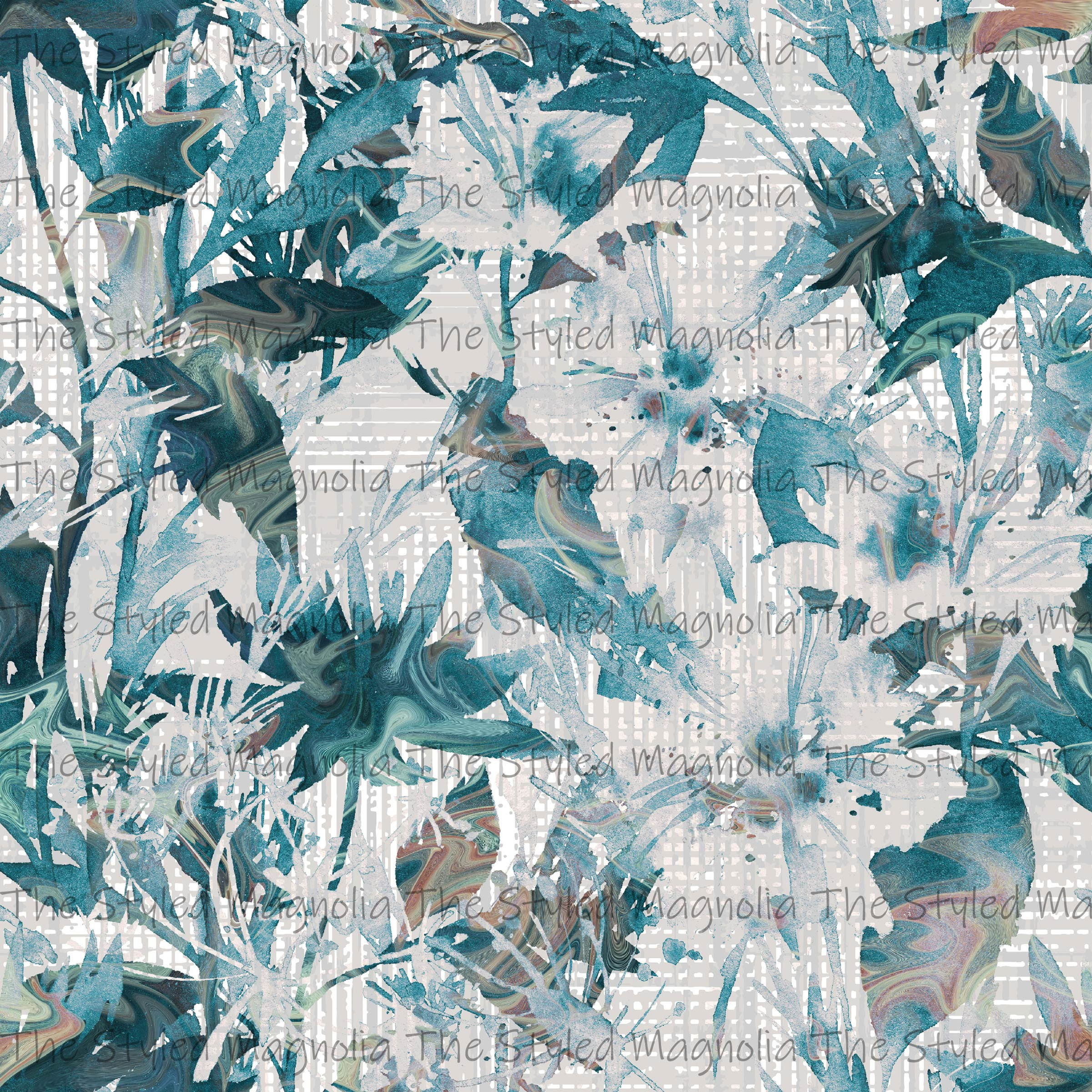 PICK-A-PRINT: TEAL BLOOMS