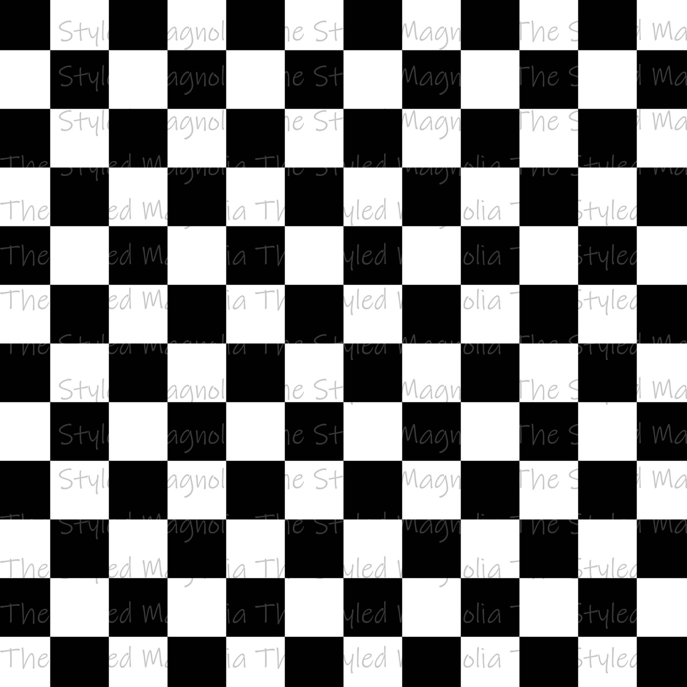 1IN CHECKERS COLLECTION (BLACK ON WHITE)