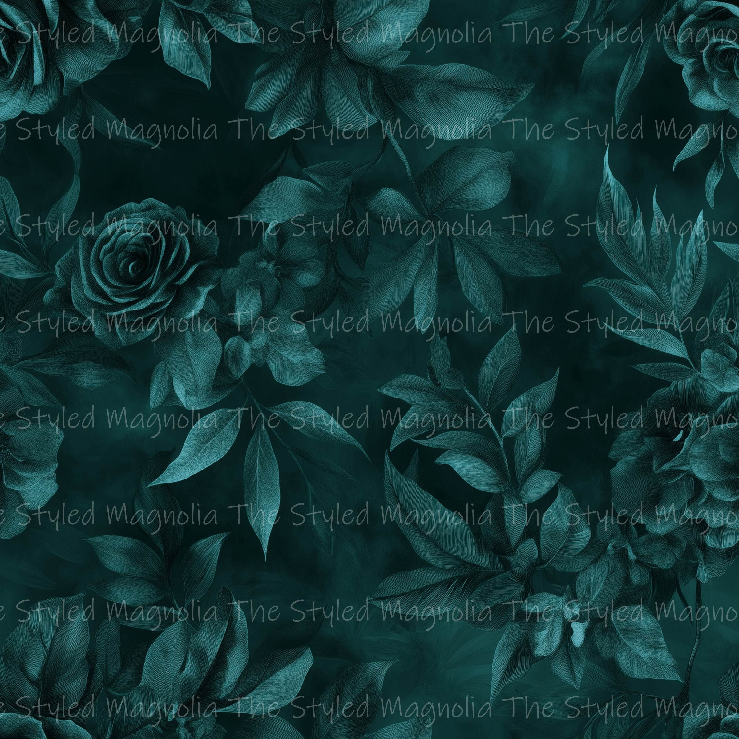 R78 PREORDER: DARK TEAL FLORAL
