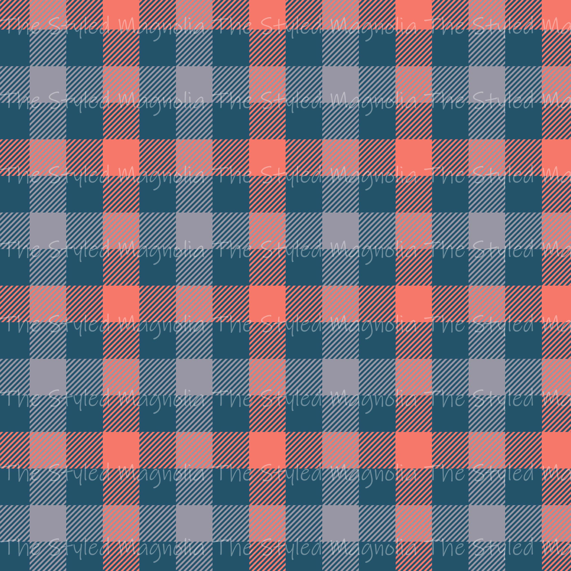 R70 PREORDER: BLUE & CORAL PLAID