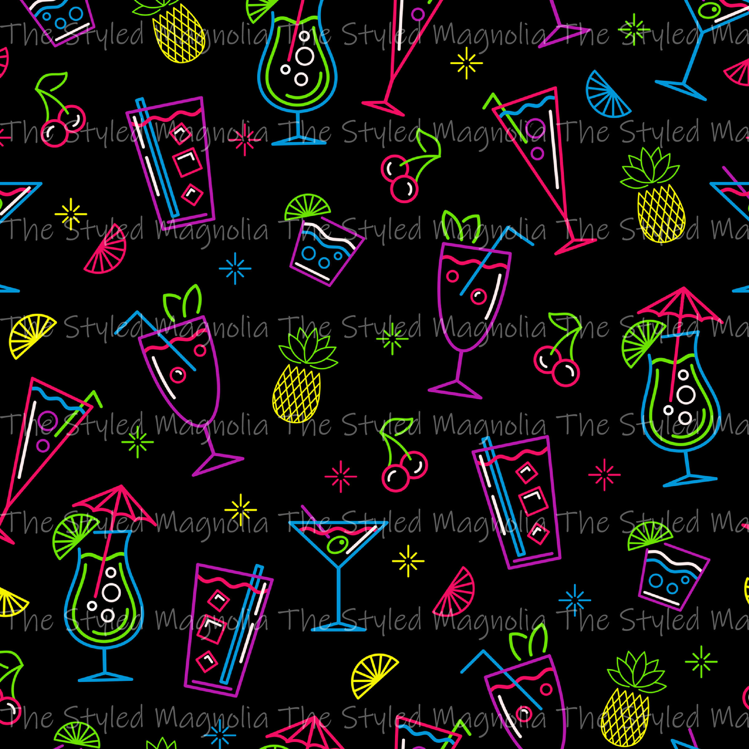 PICK-A-PRINT: NEON COCKTAILS
