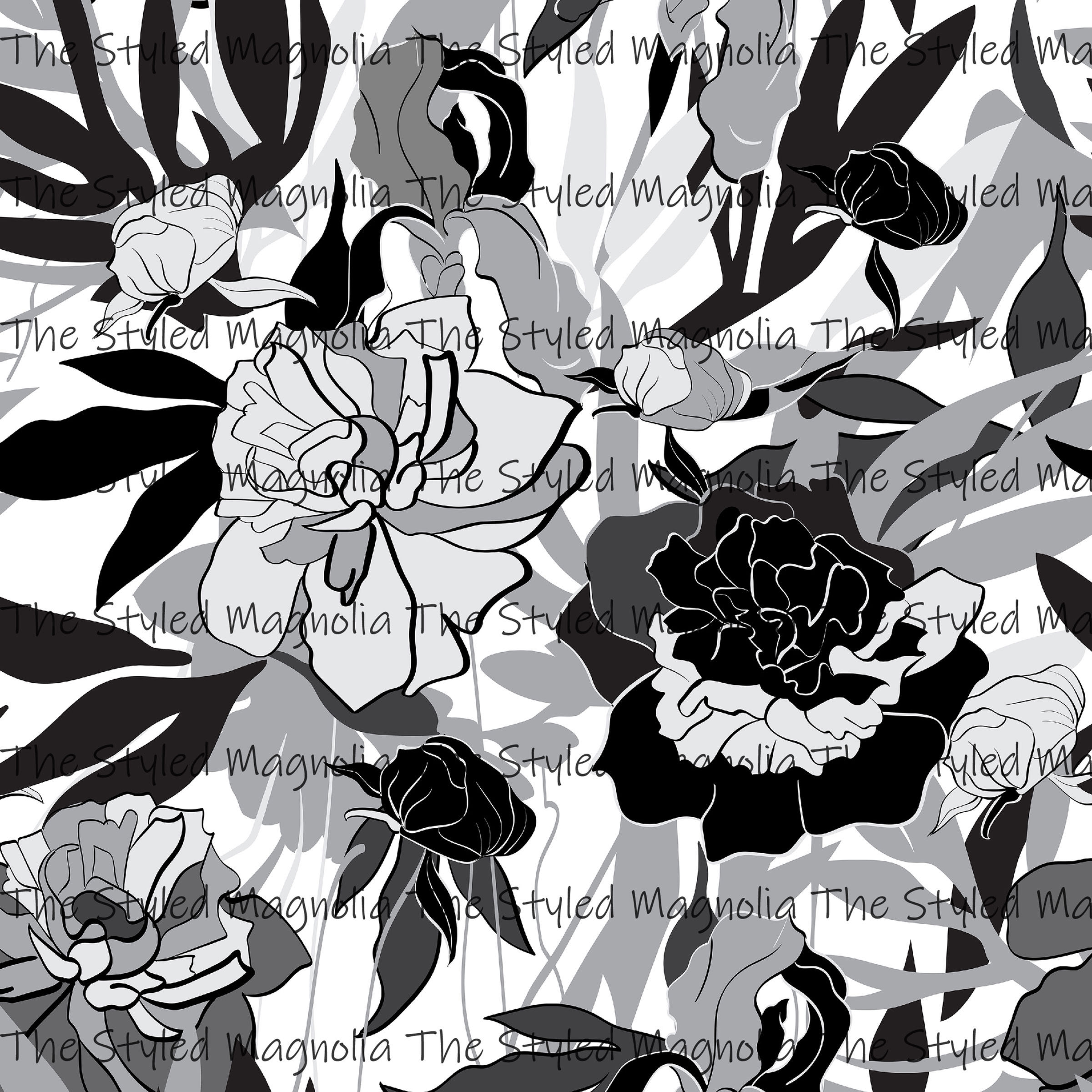 R70 PREORDER: GRAPHIC MONOCHROME FLOWERS