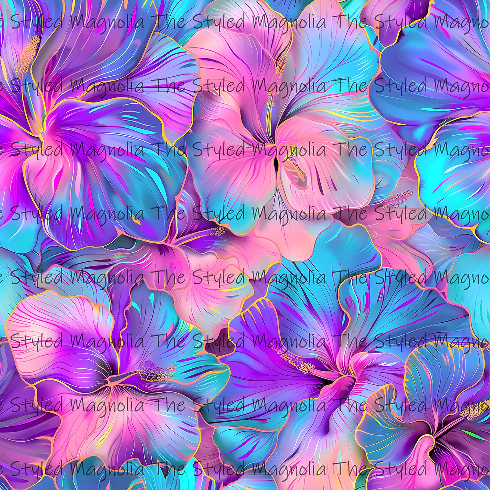 Thumbnail: REMNANT: 63IN LUXURY COTTON - HIBISCUS HAVEN