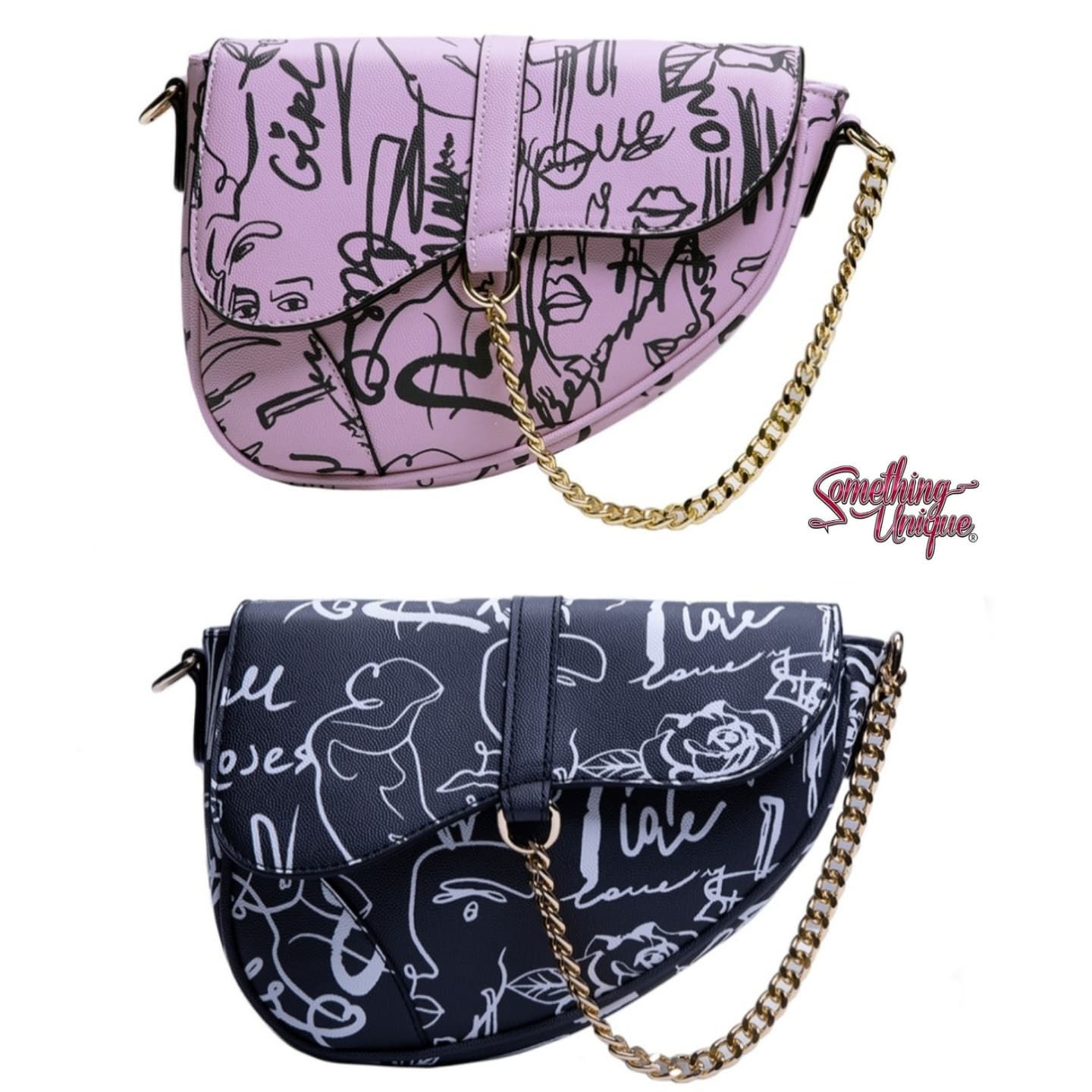 Graffiti Saddle Bag Purse 
