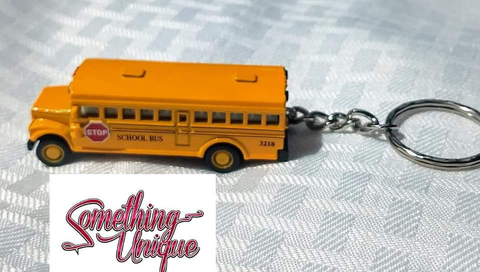 Mini Yellow School Bus Keychain