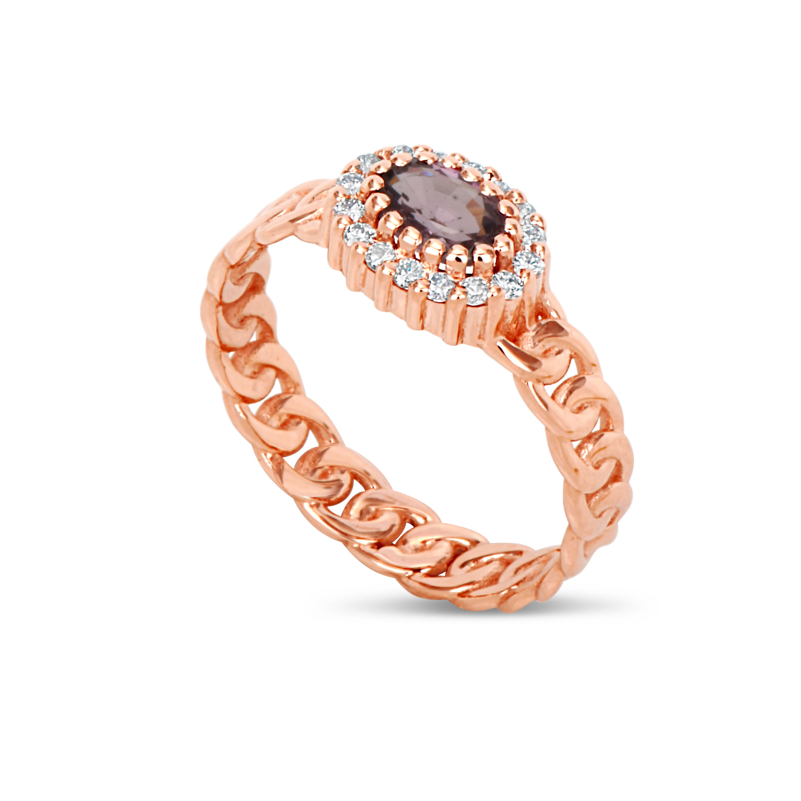 טבעת אובל  דגם פולקה