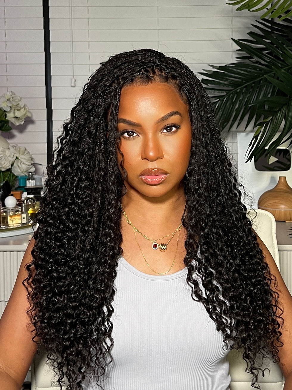 Thumbnail: FlowerSeason 20" Boho Box Braids Wig HD Full Lace Braided Wig