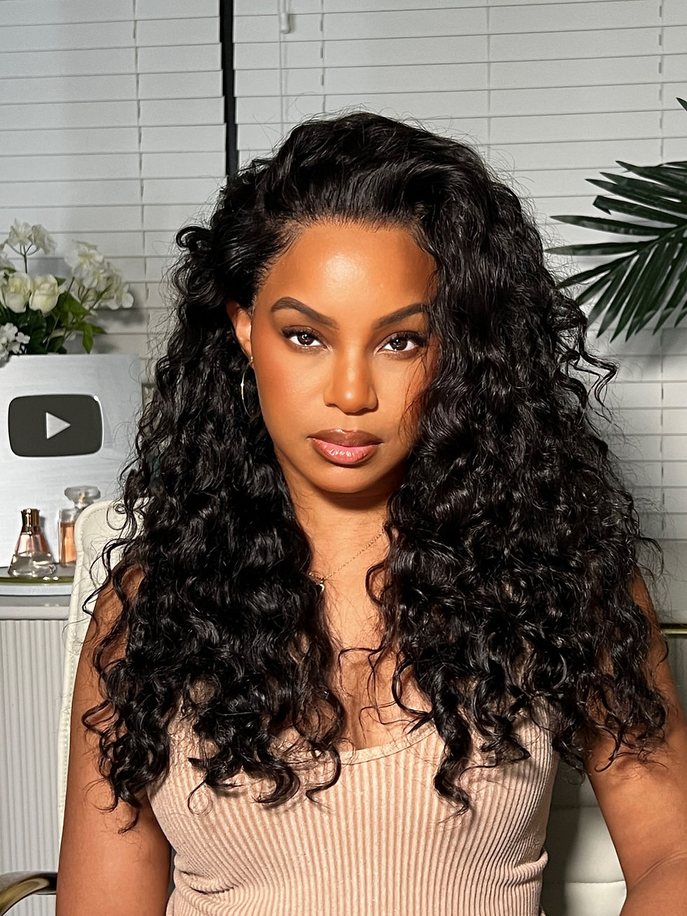 LUVME Hair 22" Water Wave 13x4 Frontal HD Lace Free Part Long Wig