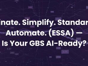 Eliminate. Simplify. Standardize. Automate. (ESSA) — Is Your GBS AI-Ready? 