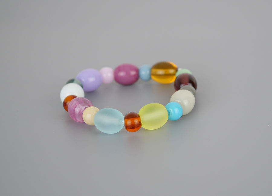Armband in pink und lila