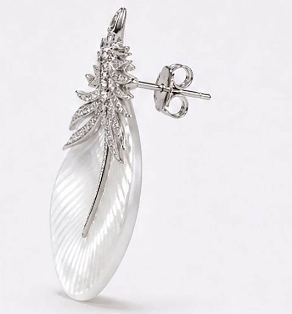 Miniatyrbild: X Light Feather Diamond Earrings