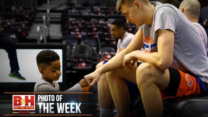 Kristaps Porzingis and his fan