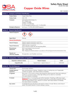 SDS-Copper Oxide Wires