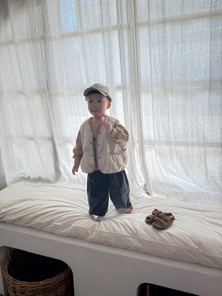 Thumbnail: [Ready to Ship] Peach Quilted Vest