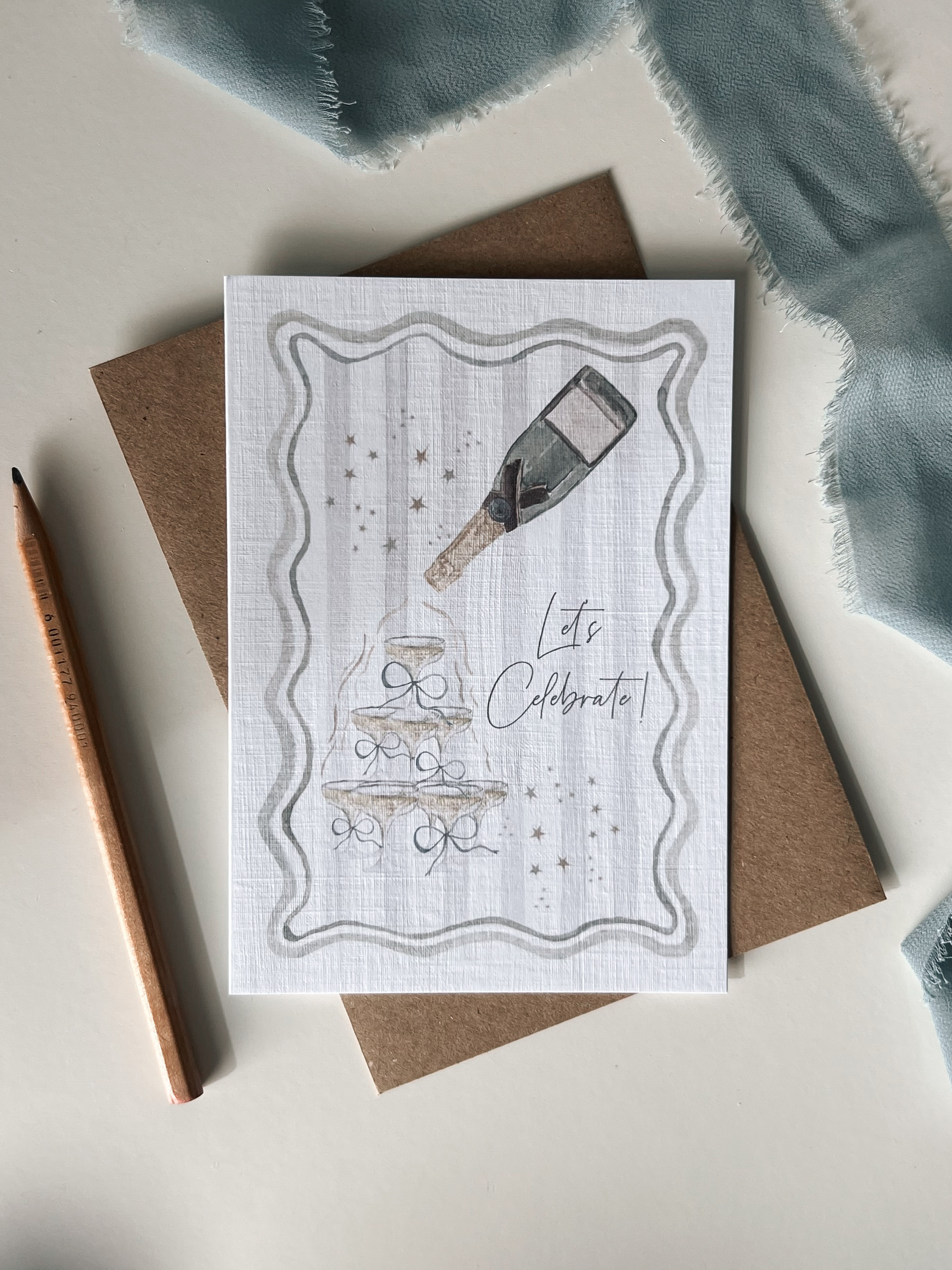 Let's Celebrate Champagne Card