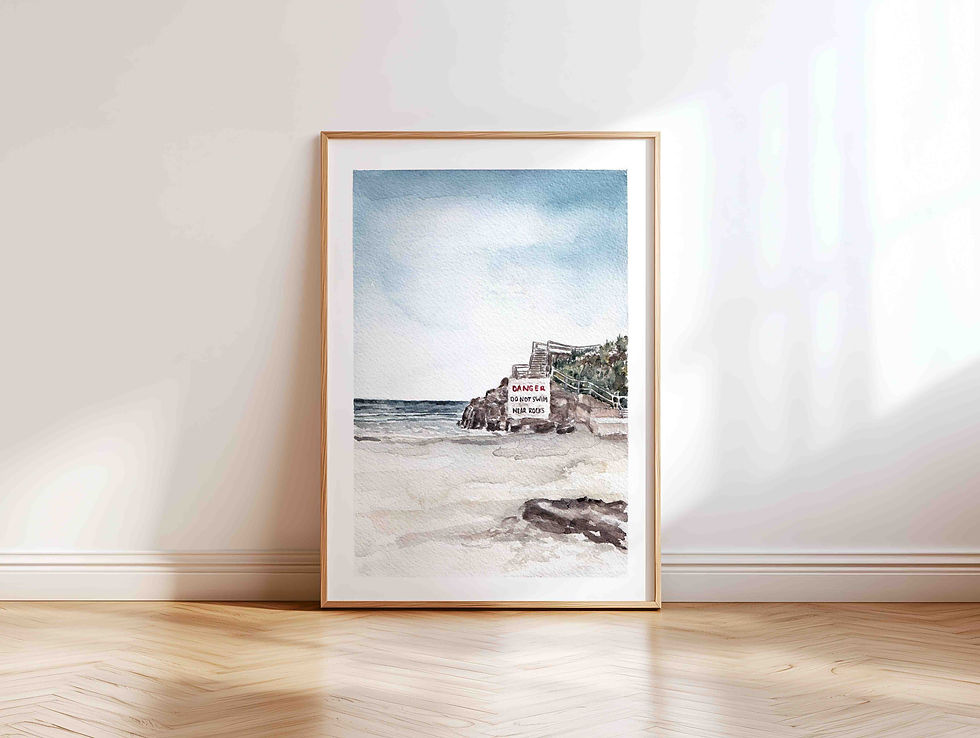 Thumbnail: Portsteward Strand Watercolour Fine Art Print