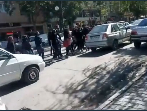 School students staged a rally to protest against the Islamic Republic