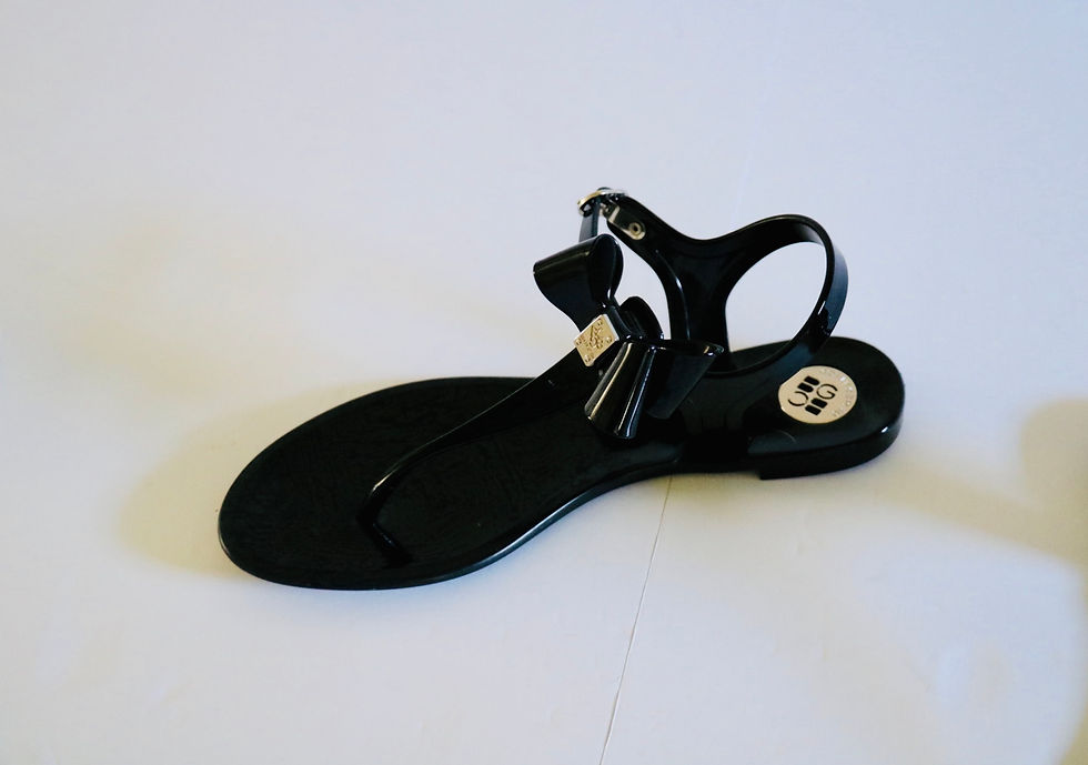 Thumbnail: BCBG Black Bow Sandals