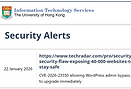 HKU department IT team - please refer to Threat Bulletin https://its.hku.hk/security-alerts/