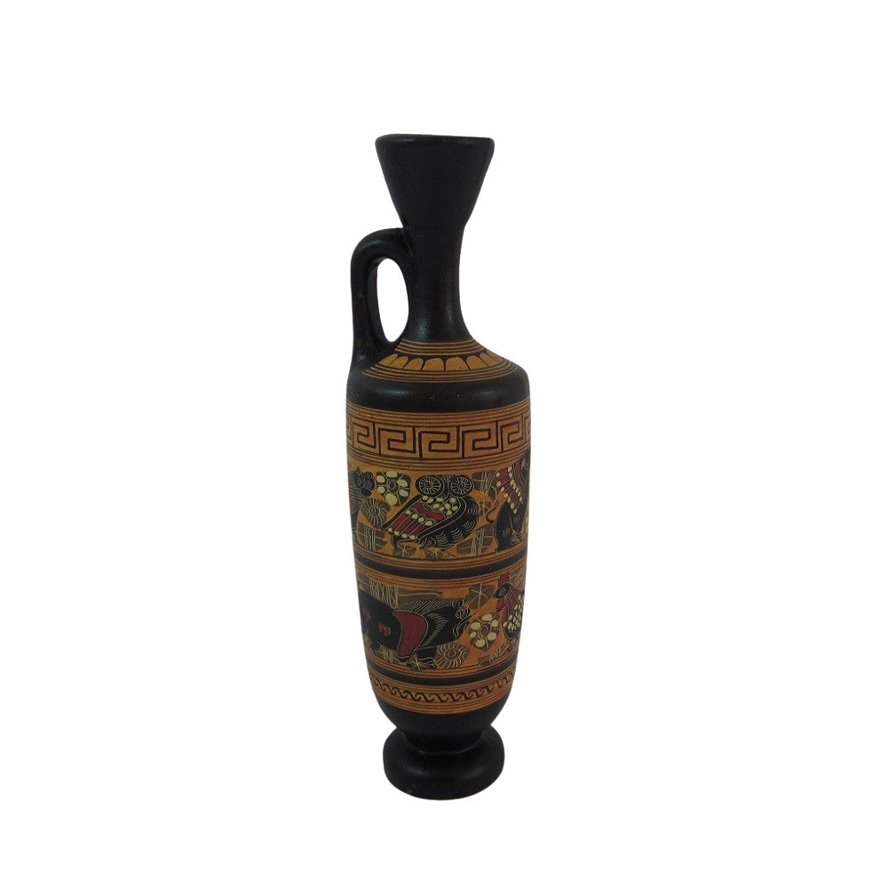 Vase haut Corinth Noir et Orange