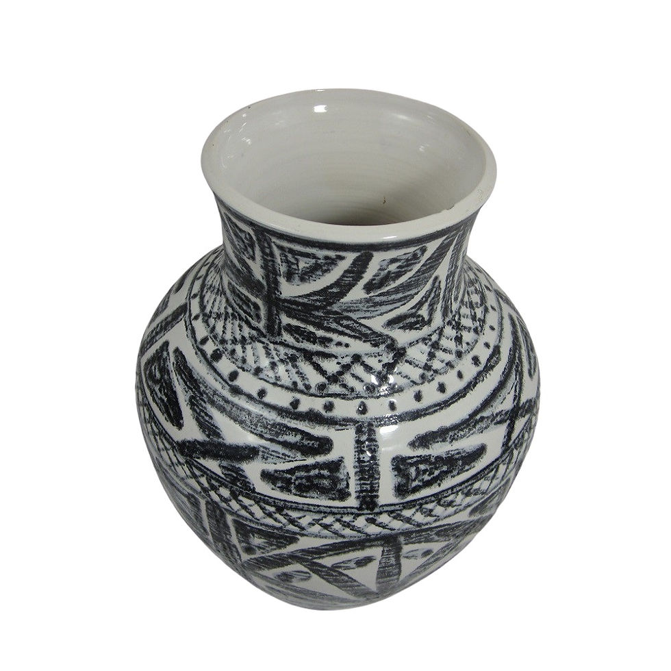Miniature : Vase en faïence blanche