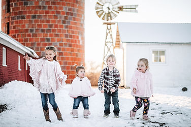 kids playing at silos