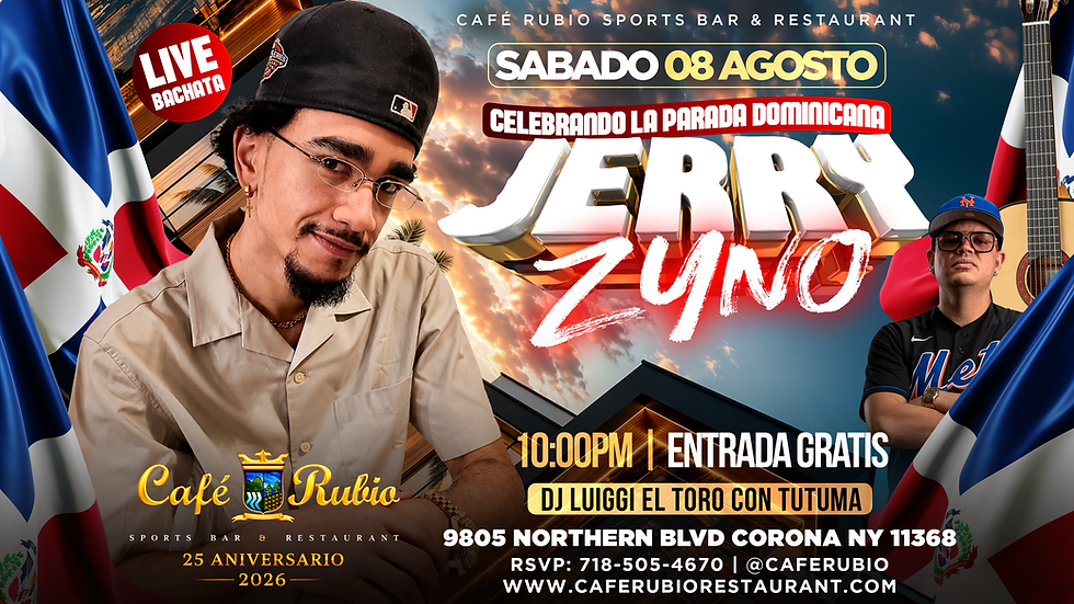 Jerry Zyno en Celebración de la Parada Dominicana