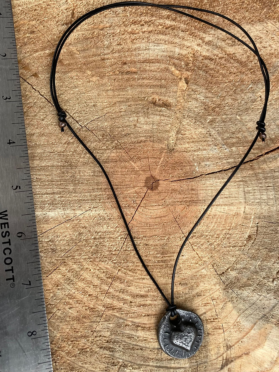 Thumbnail: Forged Heart Pendant Necklace