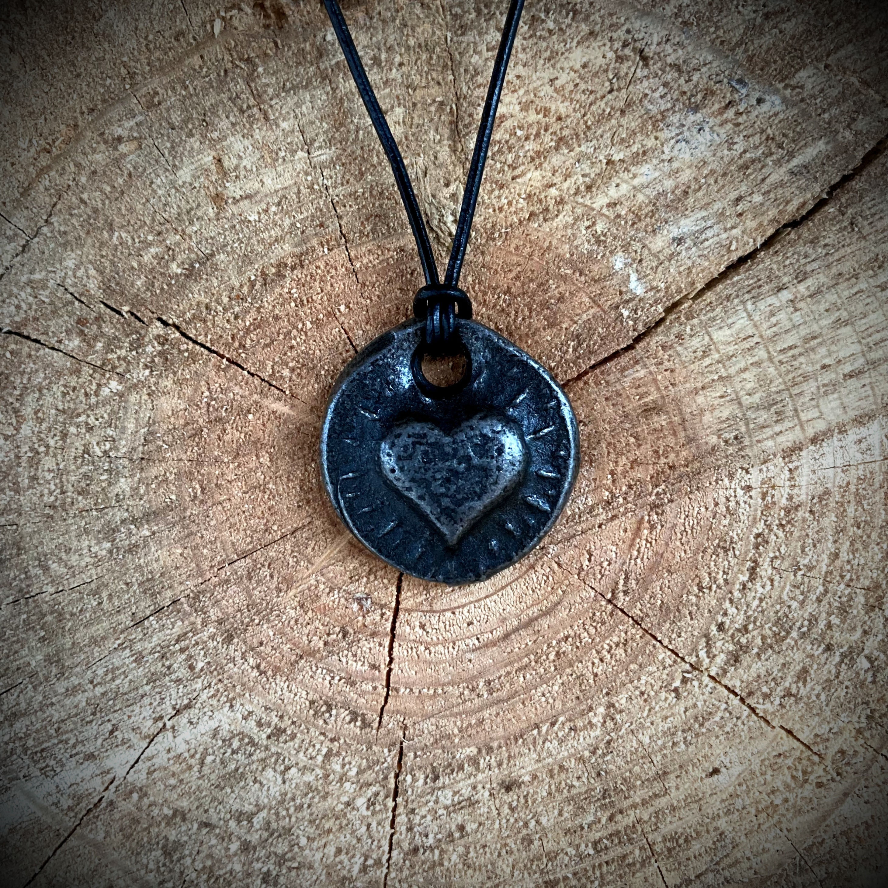 Forged Heart Pendant Necklace