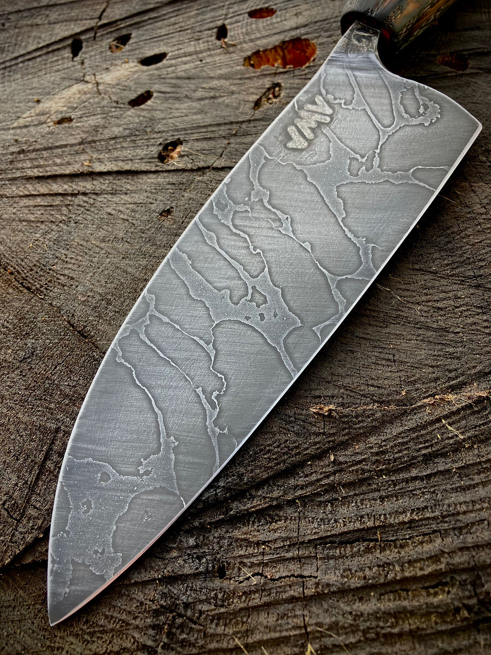 Thumbnail: 7” Damascus Kitchen Knife